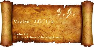 Vizler Júlia névjegykártya