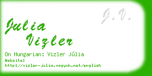 julia vizler business card